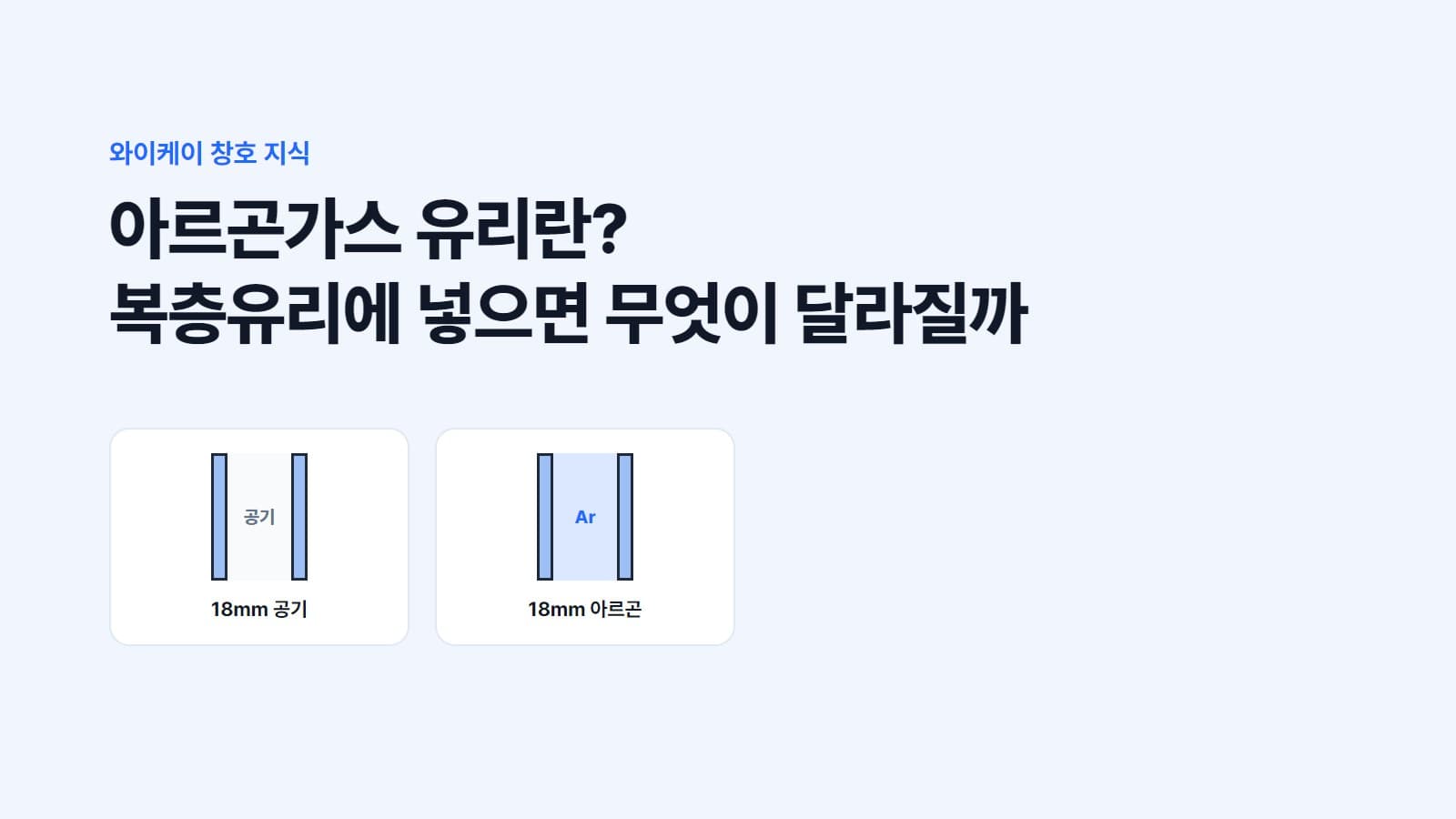 아르곤가스 유리란? 샷시 복층유리에 넣으면 단열이 얼마나 달라질까