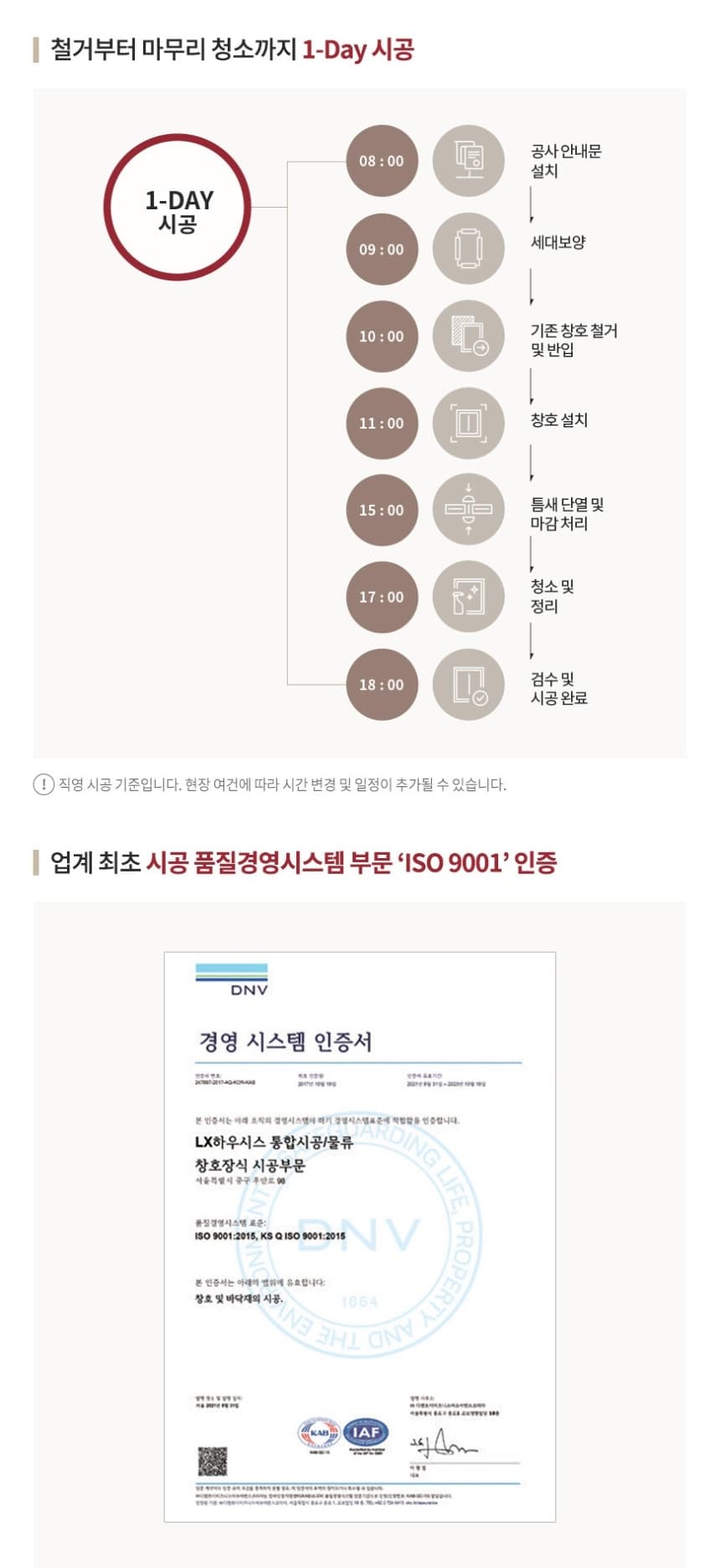 철거부터 마무리 청소까지 1-Day 창호 시공