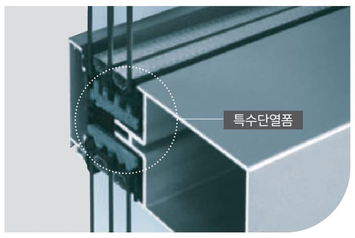 커튼월 S-Facade E+ 광폭 폴리아미드와 특수단열폼