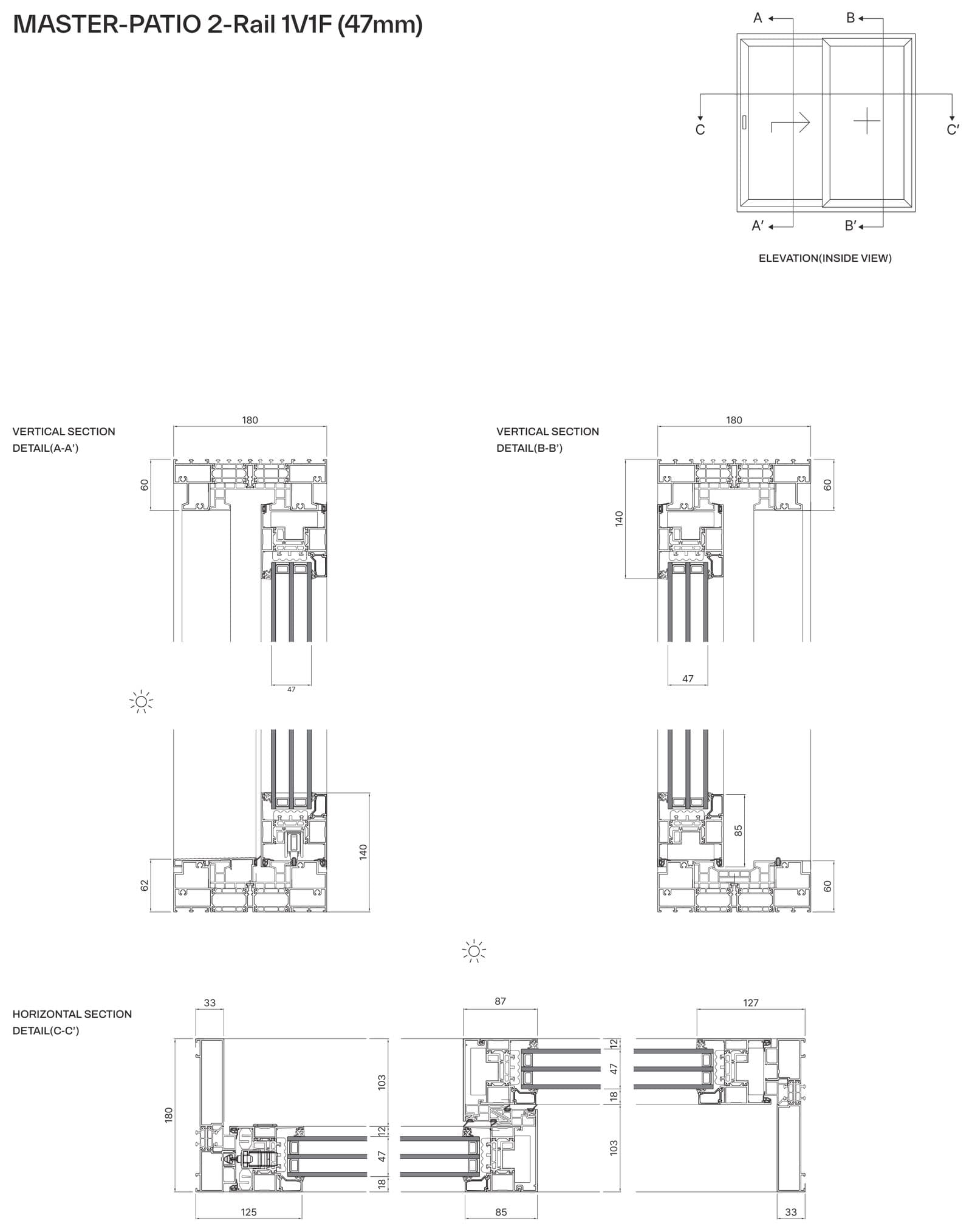 MASTER-PATIO 단면 상세도와 사양