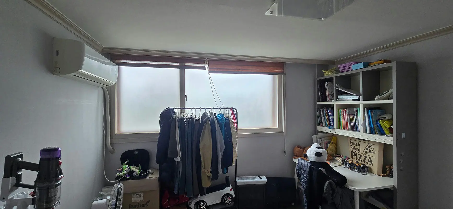 평택시 세교동 보성청실 아파트 침실2 창호 교체 전
